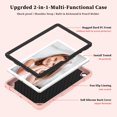thumbnail image 3 of 2-in-1 Hard Case for Samsung Galaxy Tab A9 Plus Tablet 11" (SM-X210/216/218), Heavy-Duty Shockproof Rugged Case with Stand, Protective Portable Cute Butterfly Cover with Shoulder Strap, Pink, 3 of 5