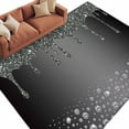 thumbnail image 2 of 6'x9' Area Rugs, Black Grey Indoor Outdoor Area Rug for Living Room Bedroom, Modern Abstract Diamond Luxury Gradient Washable Bathroom Rugs Kitchen Floor Carpet Mats Home Decor Aesthetic, 2 of 8