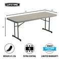 thumbnail image 3 of Lifetime 6 Foot Professional Grade, Industrial Strength Folding Table, Putty Color (80126), 3 of 11
