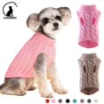 thumbnail image 2 of Suéteres para perros pequeños, ropa cálida de invierno para perros, ropa de punto de cuello alto para mascotas, suéter para cachorros y gatos, chaleco para chihuahua y yorkshire, 2 of 5