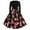 Red, variant on Odeerbi Christmas Dresses for Women Vintage Print 2025 Long Sleeve O-Neck Evening Party Swing Dress
