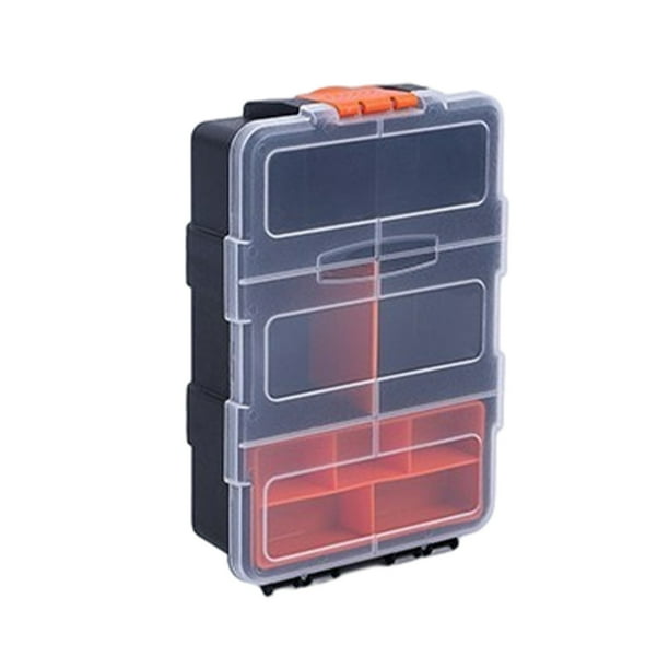 Eigraketly Caja de almacenamiento de herramientas, repuesto de gran capacidad, tapa transparente portátil, compartimento desmontable, caja Herramientas eléctricas tipo 4