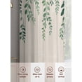 thumbnail image 6 of Green Leaves Sheer Curtains 72 Inch Length 2 Panels Set, Vintage Watercolor Farmhouse Vines Plants Voile Window Treatment Rod Pocket Curtains Sheers Drapes for Bedroom/Living Room/Kitchen 52"x72"x2, 6 of 7