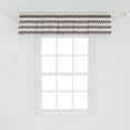 thumbnail image 2 of Ambesonne Chevron Valance Pack of 2, Narrow Sharp Zigzags, 54"X12", Dark Blue Cream, 2 of 2