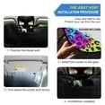 thumbnail image 2 of Rainbow Color Leopard Car Windshield Sun Shade Foldable Car Front Window Visor Heat and UV Protection 55x27.6, 2 of 8