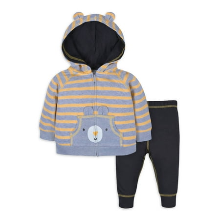 

Gerber Baby & Toddler Boy Zip-Up Hoodie Sweater & Joggers Outfit Set 2-Piece (Newborn - 5T)