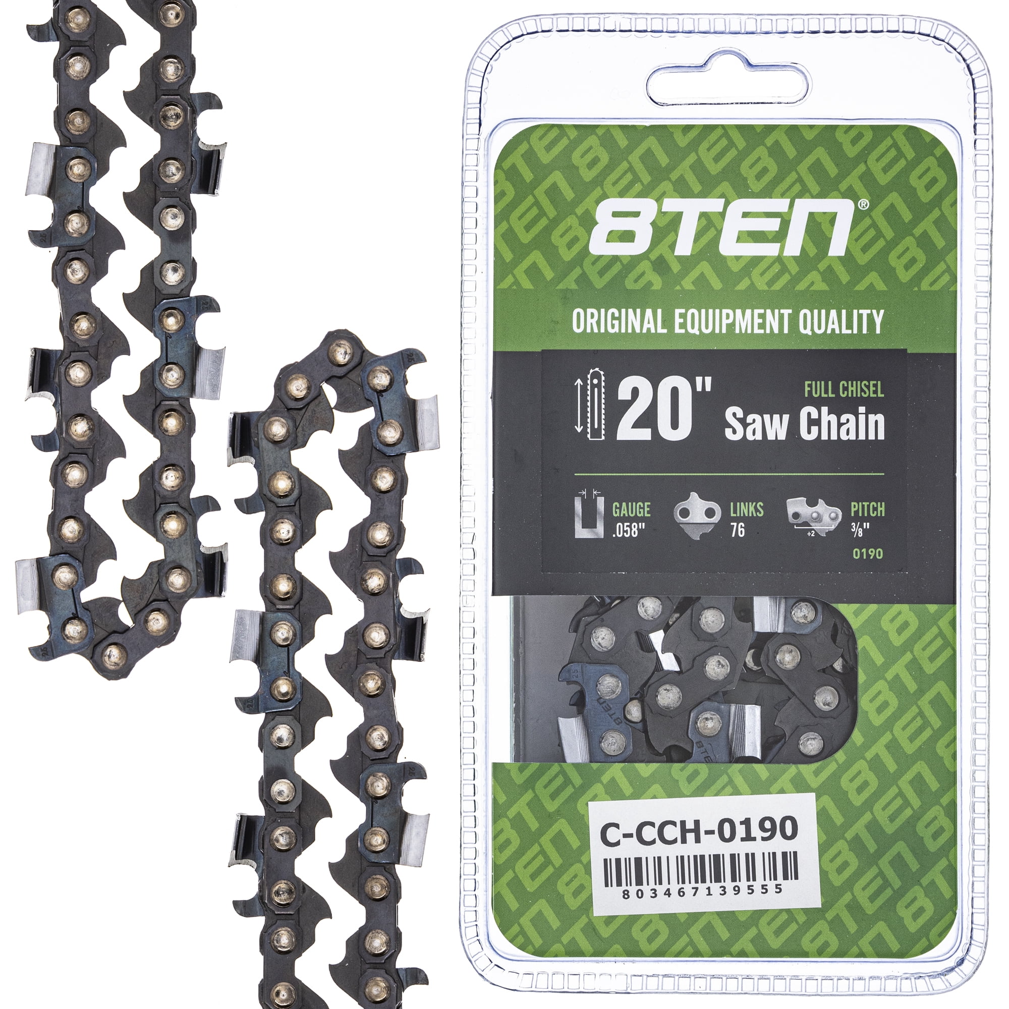 Aazon.co: 20-Inch Chainsaw Chain 0.325" Pitch 0.058" Gauge 76 Drive