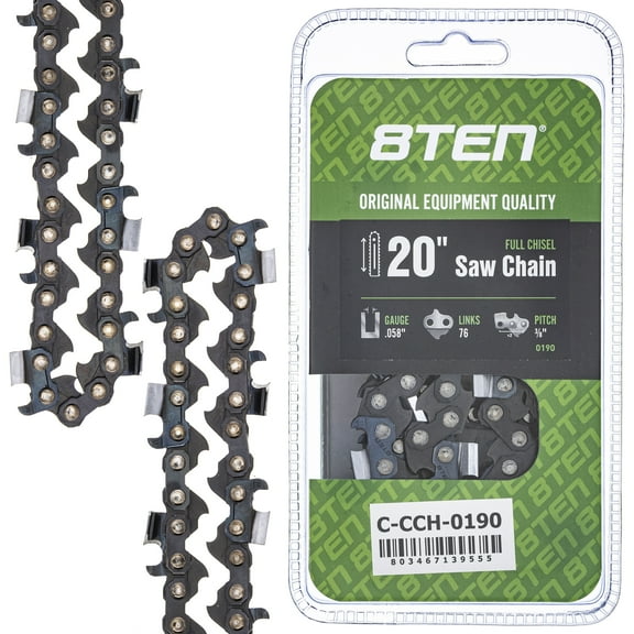 Full Chisel Chainsaw Chain 20 inch .058 3/8 76DL for Blue Max 53543 8901 8902 810-CCC2312H
