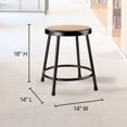 thumbnail image 2 of National Public Seating 6200 Series 18" Stool Supports 500 Pounds, Black, 2 of 9