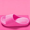 thumbnail image 4 of Busydd Ribbed Bathroom Slippers for Women Comfortable Solid Color Slip on Indoor Slippers Open Toe Nonslip House Shoes 40, 4 of 5