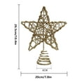 thumbnail image 3 of Gold Glitter Christmas Tree Topper - 6 Inch Glittered Wire Star Tree Topper, Metal Xmas Treetop Decor for Home Holiday Party Winter Decorations, 3 of 5