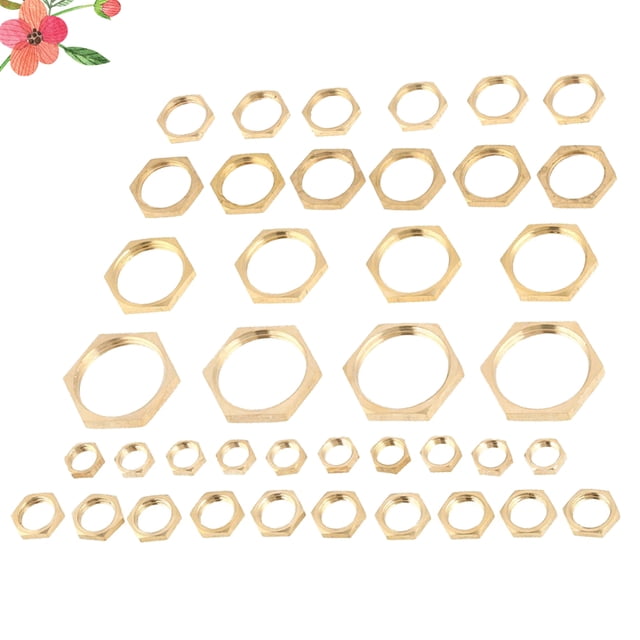 DEEPCRAFF Assortiment de 40 Pcs d'Écrous de Blocage Laiton Doré Durable pour Tuyaux de Machine Écrou de Fixation