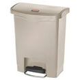 thumbnail image 3 of Rubbermaid Commercial 1883600 Slim Jim Streamline 8 gal. Polyethylene Front Step Style Resin Step-On Container - Gray, 3 of 4