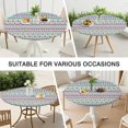 thumbnail image 7 of Boho Style Elastic Table Cover Round 56 Inch, Vibrant Floral Print Stretch Fit for Indoor and Outdoor Use, 7 of 7
