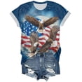thumbnail image 5 of mgoYE 250th Anniversary Shirt Women Patriotic T-Shirts 3D Graphic Printed Novelty Fashion Tee Short Sleeve Shirt Women Tops Dark Blue S, 5 of 8