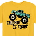thumbnail image 3 of Instant Message - Transportation - Monster Truck Crushin' It Today - Toddler & Youth Short Sleeve T-Shirt, 3 of 6