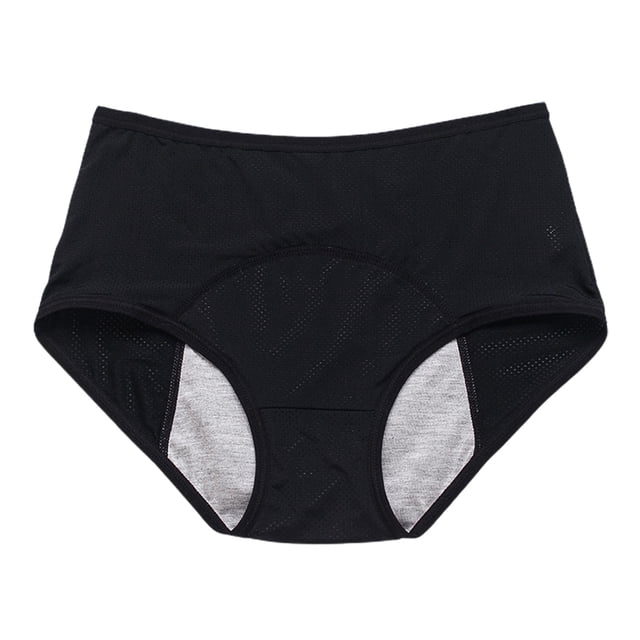 Plus Size Women's Leak Proof Menstrual Panties High Waisted Comfortable Sanitary Underwear For Full Coverage