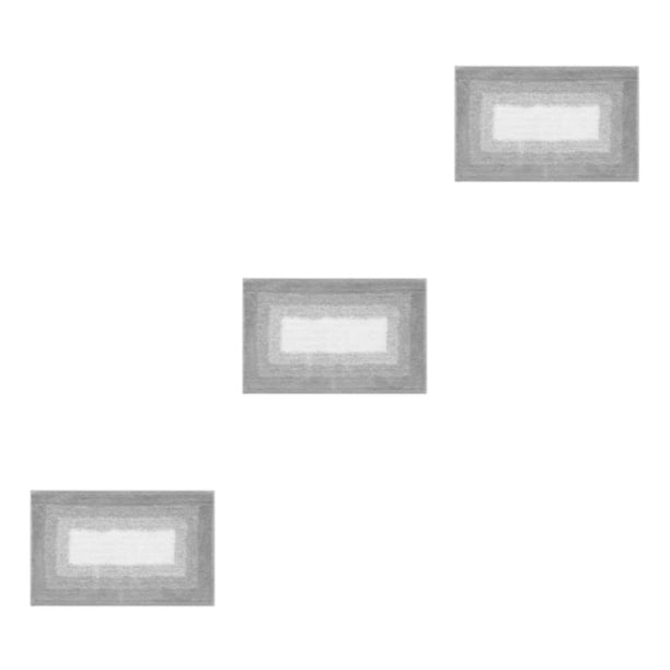 Advancent Alfombra de baño de secado rápido con fuerte absorción de agua sin hilo suelto geométrico baño seguro gris 40*60cm Type1 NO1