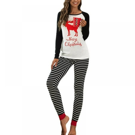

Christmas Pajamas Set Matching Christmas Pjs Set Holiday Pajamas for Women Reindeer Sleepwear Nightgown