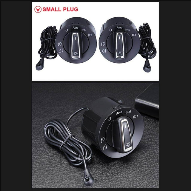 Lamp Headlight Control Switch VW Golf Jetta MK5 Switch High Brightness MK6 GTI Passat B6 B7 CC Tiguan Chrome Auto Headlight Switch