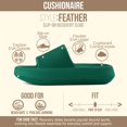 thumbnail image 2 of Cushionaire Feather Pillow Slide Sandals for Women – Comfortable and Squishy Slip On Womens Slippers, Indoor Outdoor Shower Shoes, Beach Essential Cloud Slides, 2 of 19