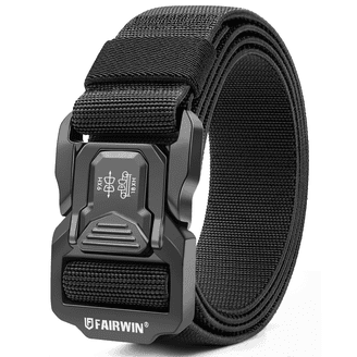 BeltBro Titan Cintura Elastica Senza Fibbia Per Uomo, Confezione Da Due, Taglia Large (vita 40-51 Pollici), Colore Nero