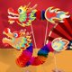 thumbnail image 4 of 4Pcs Chinese Dragon Decorations 3D Chinese New Year Paper Dragon Garland DIY Craft Party Supplies (Random Style), 4 of 4