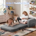 thumbnail image 3 of Babyeap Extra Wide Kids Chair,2-in-1 Convertible Toddler Chairs,Soft Comfy Kids Couch, Kids Sofa for Boys & Girls 3+,Deep Gray, 3 of 9