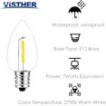 thumbnail image 2 of 25Pack C7 LED Replacement Night Light Bulb, E12 Candelabra Base 2700K Warm White Dimmable Light Bulb, Shatterproof Christmas String Light, Clear Glass,for Salt Lamp, Chandelier, 2 of 5