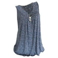 thumbnail image 3 of Women's Floral V Neck Strappy Tank Tops Loose Casual Sleeveless Shirts Blouses Ladies Summer Loose Tunic Tank Tops Shirts, 3 of 4