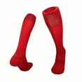 thumbnail image 2 of Lumosvexa Kids Boys Soccer Socks Non Slip Knee High Lightweight Sports Training Socks Red 7, 2 of 5