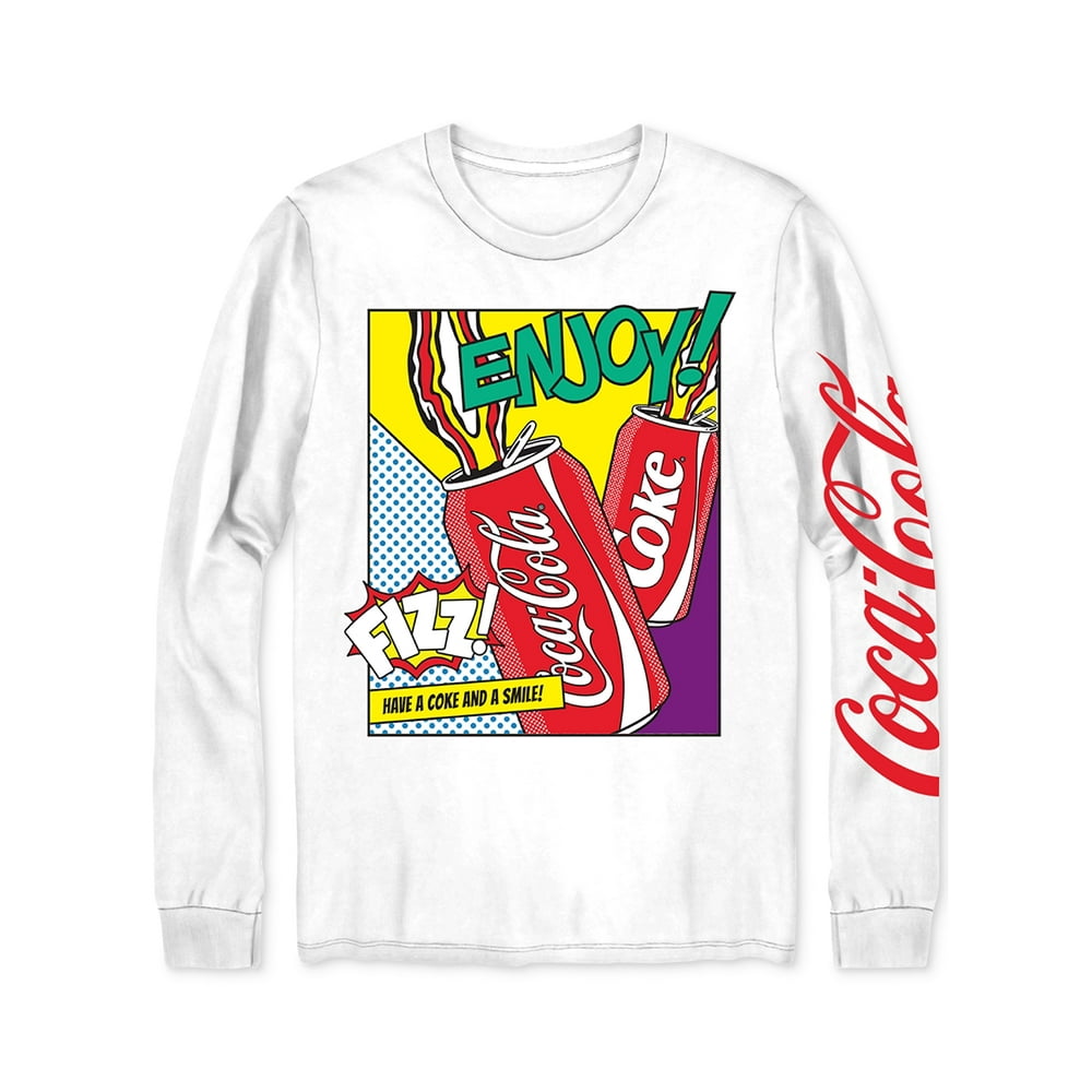 CocaCola Mens TShirt Coke Cans Pop Art Long Sleeve Tee XL Walmart