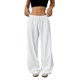 thumbnail image 2 of Pantalones Deportivos Rectos de Pierna con Cintura con Cordón para Mujer, Pantalones Casuales Holgados y Largos de Verano. L, 2 of 9