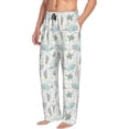 thumbnail image 2 of Uemuo Whale And Turtle Pattern Men's Wide Leg Palazzo Lounge Pants with Pockets Light Weight Loose Comfy Casual Pajama Pants-Large, 2 of 9