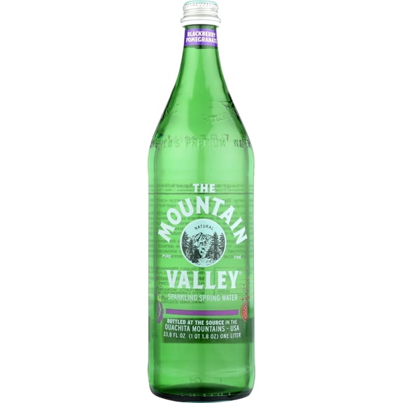 Mountain Valley Sparkling Water Blackberry Pomegranate Flavor 1 Lt - Pack Of 12