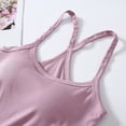 thumbnail image 7 of Womens U Neck Shapewear Built-in Bra Tank Top High Strechy Slim Fit Compression Camisole Workout Tops, Sleeveless Gym Athletic Yoga Tops(Pink,L), 7 of 7