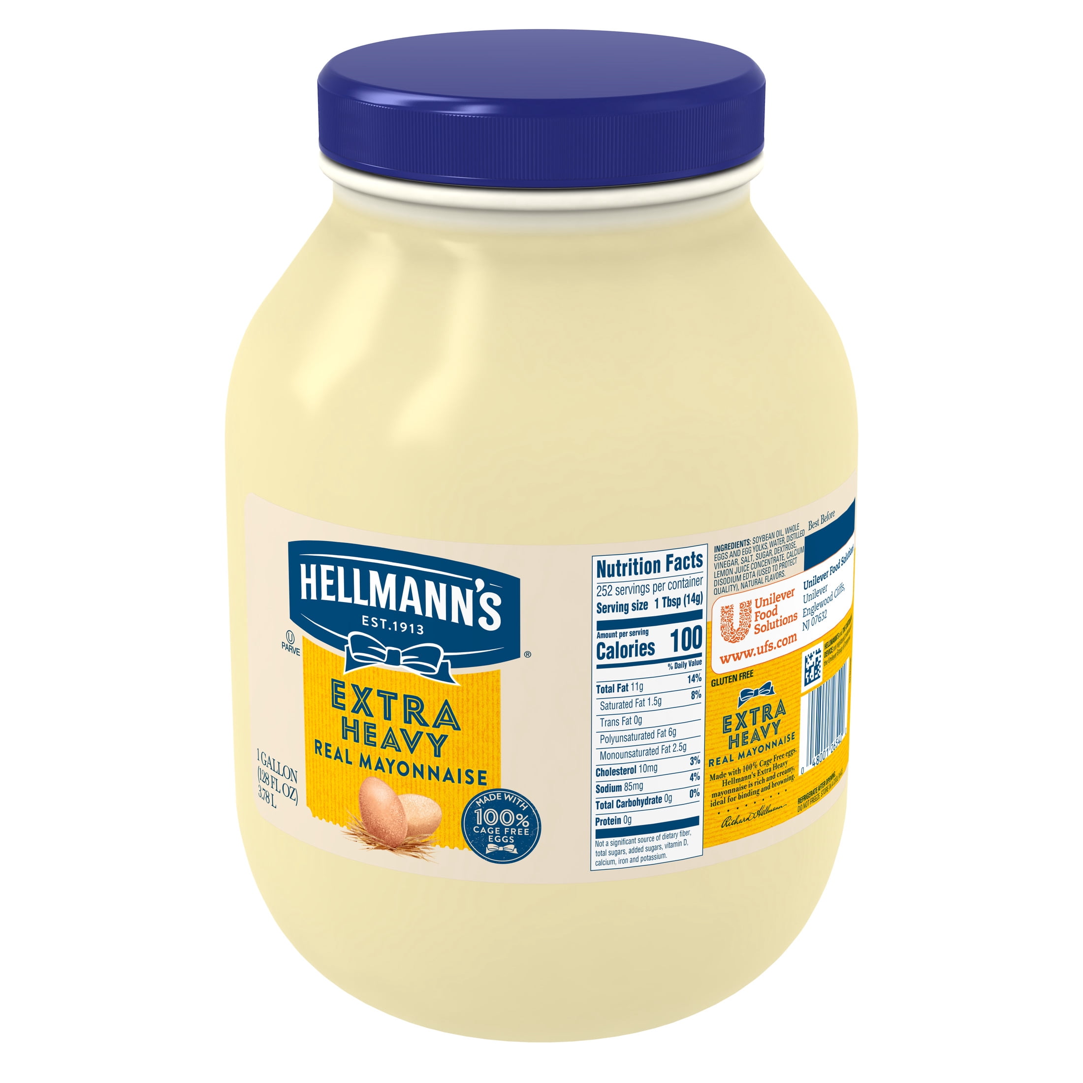 Hellmann's Extra Heavy Real Mayonnaise, Extra Egg Yolk, 1 gallon, 128 oz