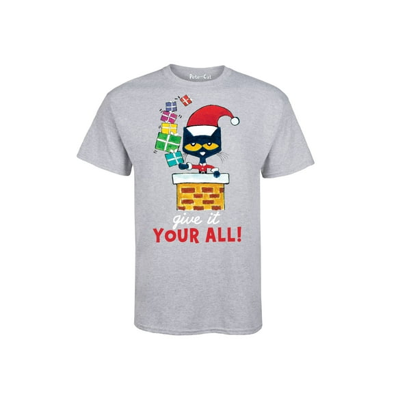 Pete The Cat - At Christmas We Give It Our All! - Men's Short Sleeve Graphic T-Shirt