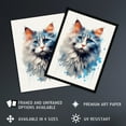 thumbnail image 2 of Grey Point Ragdoll With Blue Eyes Cat Lover Gift Pet Portrait Bright Artwork Painting Unframed Wall Art Print Poster Home Decor Premium, 2 of 5