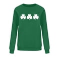 thumbnail image 4 of Rutainlusire Womens Trendy Loose St. Patricks Day Printed Sweatshirts Shirts Women's Fashion Casual St. Patrick's Day Print Round-Neck Long Sleeve Pullover Sweatshirt Top, 4 of 5