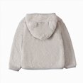 thumbnail image 4 of Staki Baby Girls Coats Toddlers Puffer Jacket Bear Hooded Coats 3-24M(Gray,12-18 Months), 4 of 5