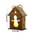 thumbnail image 3 of Fiudx Colgante Navideño de Casa de Madera, Luz Led, Diseño de Muñeco de Nieve, Alce y Copo de Nieve, Decoración Cálida y Brillante para El Hogar, Decoración Festiva para Mesa, Adorno para Árbol de Na, 3 of 6