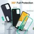thumbnail image 2 of TECH CIRCLE for Samsung Galaxy A13 5G Case, Anti-Drop Hybrid Heavy Duty Protective Phone Cover Shockproof Rugged Military Bumper Tough Kickstand Cover for Samsung Galaxy A13 5G 6.5" 2021,Darkblue+Mint, 2 of 8