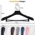 thumbnail image 2 of Colgador de ropa DEDU de plástico con hombros anchos, paquete de 6, 45 cm, 2 of 7