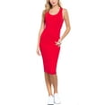 thumbnail image 4 of FashionMille Women Slim Fit Round Scoop Neck Casual Racerback Tank Summer Bodycon Midi Dress, 4 of 5