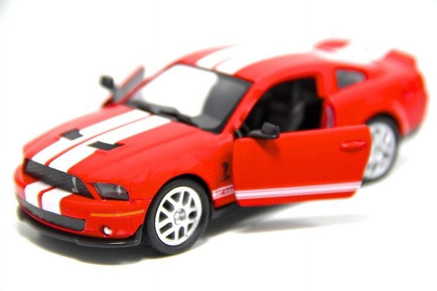 Set of 4: 5" Kinsmart 2007 Ford Shelby GT500 Diecast Model Toy Car 1:38