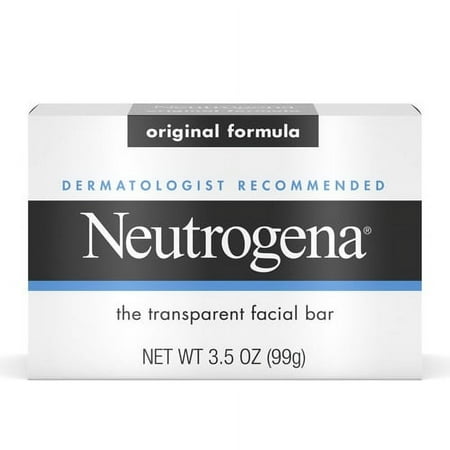 Neutrogena Transparent Scented Facial Soap, Original Formula Soap - 3.5 Oz, 3 Pack