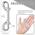 thumbnail image 2 of Extra Large 3.5 Inch Double Ended Bolt Snaps Hooks 110lbs Load Capacity Zinc Alloy Buckles for Heavy Duty Trigger Snap, 2 of 7