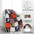 thumbnail image 2 of Throw Blanket American Football Flannel Fleece Blanket, Comfy Throw Blanket Lightweight Rugby Football Blanket for Bed, Soft Fluffy Blanket for Aldults Women Men Valentines Day Gifts- 60x50 Inches, 2 of 6
