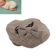 thumbnail image 1 of Sombrero De Caballero Con Gorra Plana, Accesorio De Fotografía Con Pajarita Para Bebés, Adecuado Para Niños De 0 A 1 Mes, Moderno Y Cómodo, 1 of 7